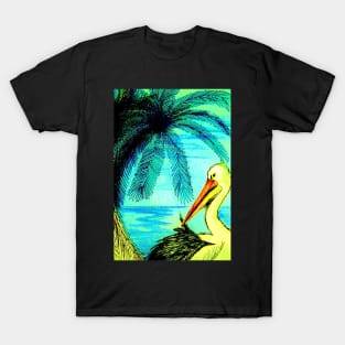 AQUA 1950 PRINT  PELICAN T-Shirt